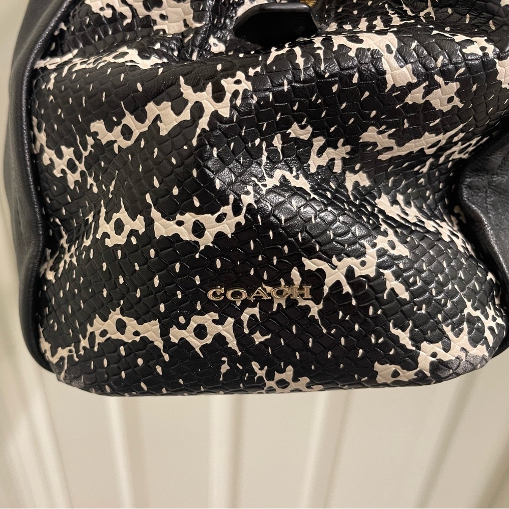 Coach Black White Python Madison Phoebe Leather S… - image 5